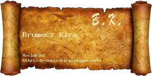 Brumecz Kira névjegykártya